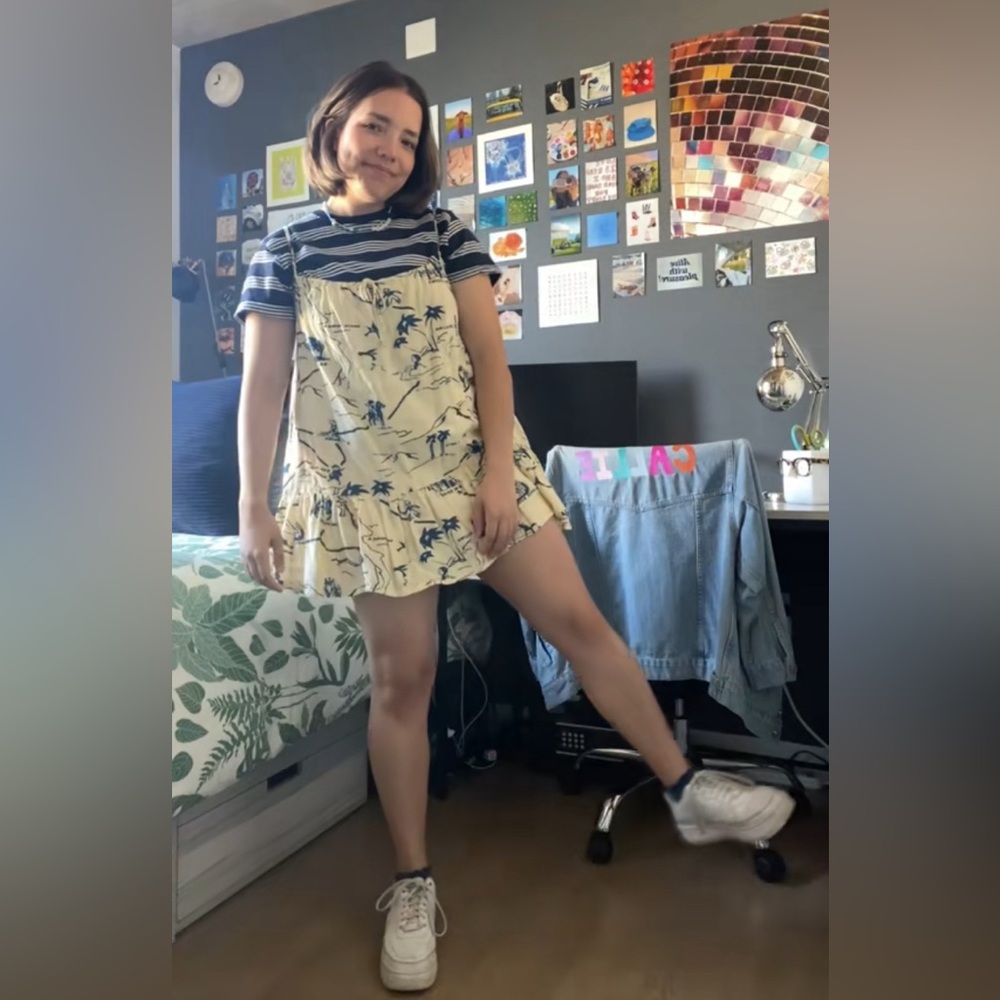 SOLD urban outfitters map printed dress